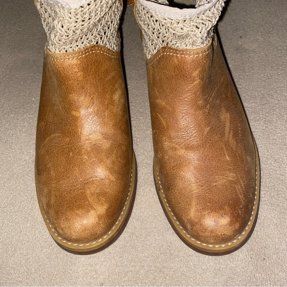 Timberland women’s leather anti fatigue ankle bootie bootbooties boot brown - Picture 6 of 13